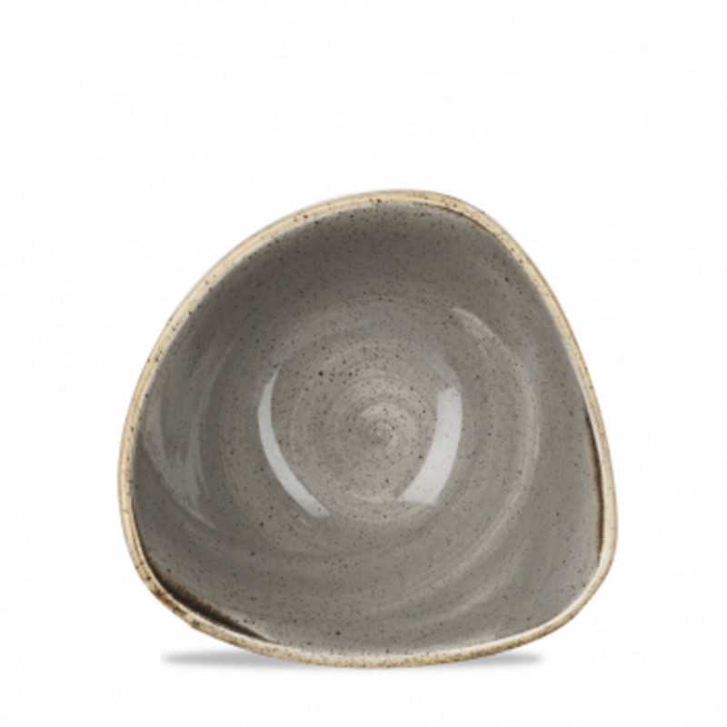 Assiette plate triangulaire peppercorn porcelaine vitrifiée 26,5x26,5 cm Stonecast Grey Churchill