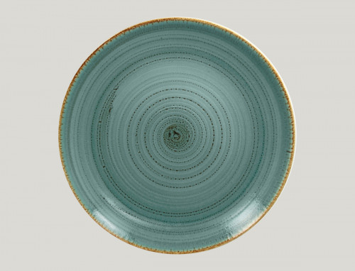 Assiette coupe plate rond lagon porcelaine vitrifiée Ø 30,7 cm Twirl Rak