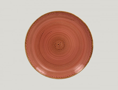 Assiette coupe plate rond coral porcelaine vitrifiée Ø 26,7 cm Twirl Rak