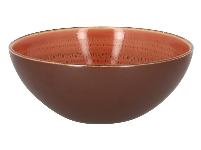 Saladier rond orange porcelaine vitrifiée Ø 20,2 cm Twirl Rak
