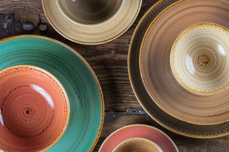 Saladier irrégulier turquoise porcelaine vitrifiée Ø 21,5 cm Twirl Rak
