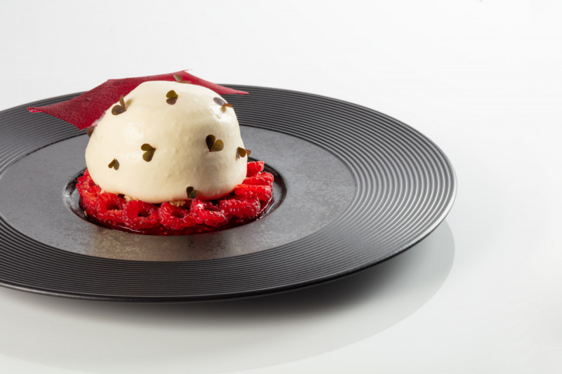 Assiette plate rond noir porcelaine vitrifiée Ø 21,7 cm Edge Rak