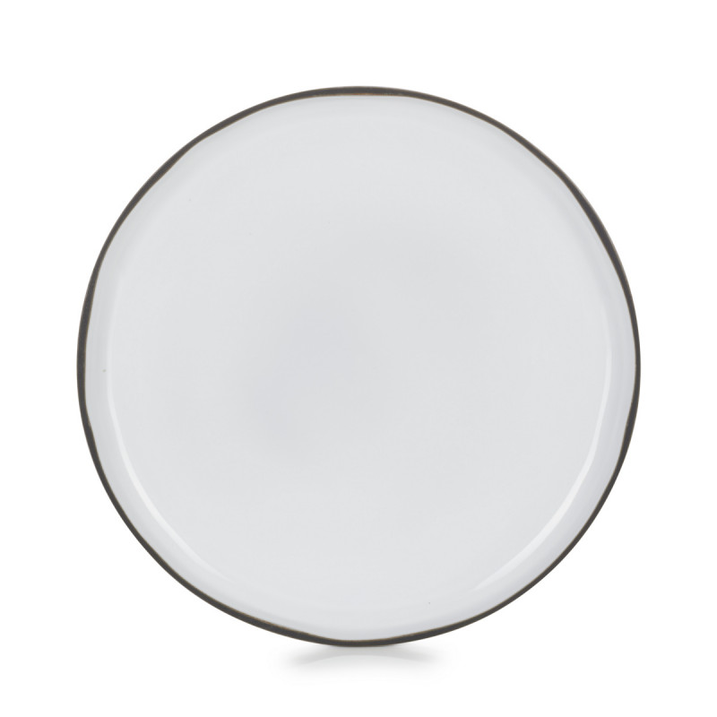 Assiette plate rond blanc cumulus porcelaine culinaire Ø 28 cm Caractère Revol