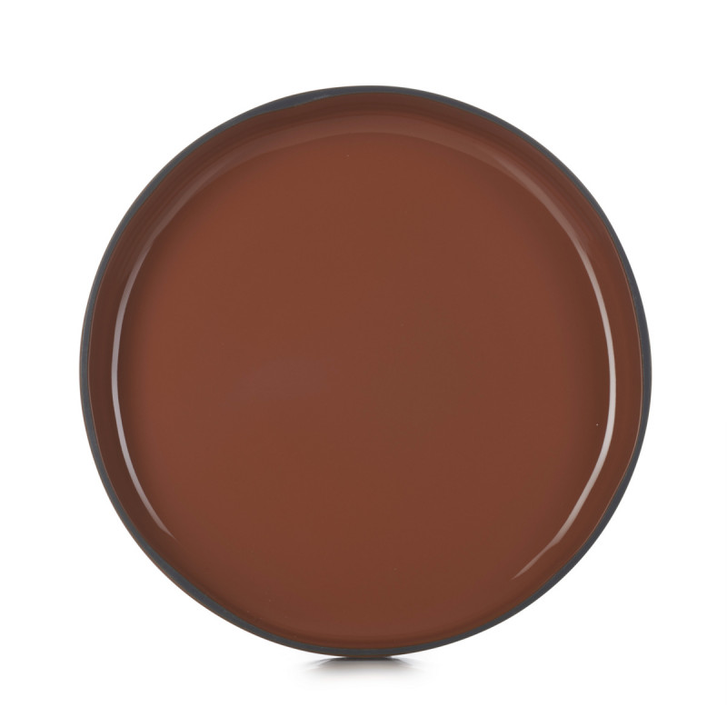 Assiette creuse rond rouge porcelaine culinaire Ø 23 cm Caractère Revol
