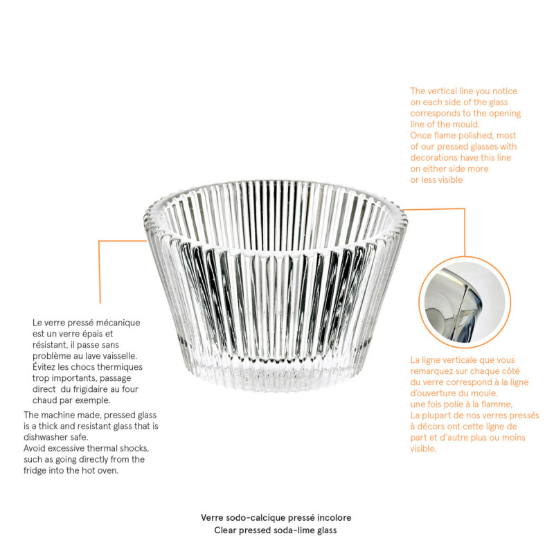 Mise en bouche transparent verre pressé Ø 65 mm Sweet La Rochere
