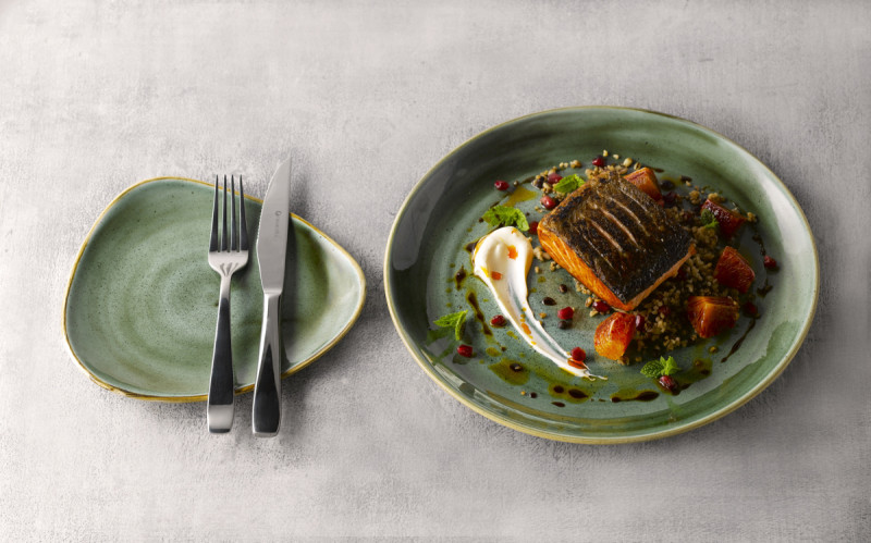 Assiette coupe plate rond Samphire porcelaine vitrifiée Ø 28,8 cm Stonecast Samphire Churchill