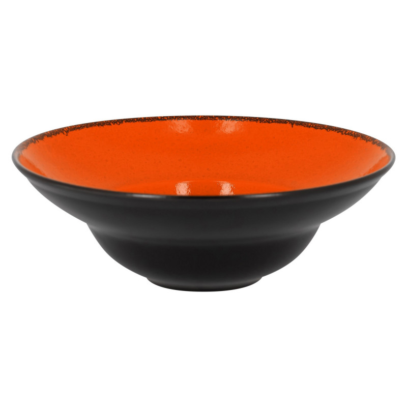 Assiette extra creuse rond orange porcelaine vitrifiée Ø 26,1 cm Fire Rak