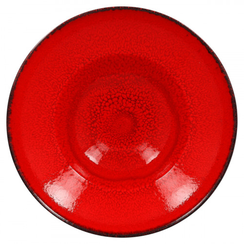 Assiette extra creuse rond rouge porcelaine vitrifiée Ø 26,1 cm Fire Rak