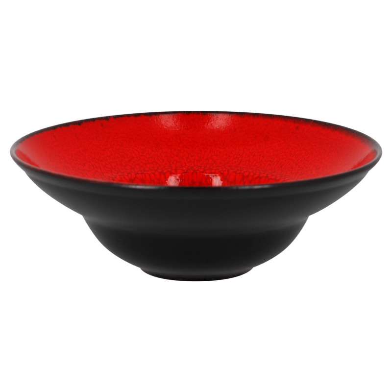 Assiette extra creuse rond rouge porcelaine vitrifiée Ø 26,1 cm Fire Rak
