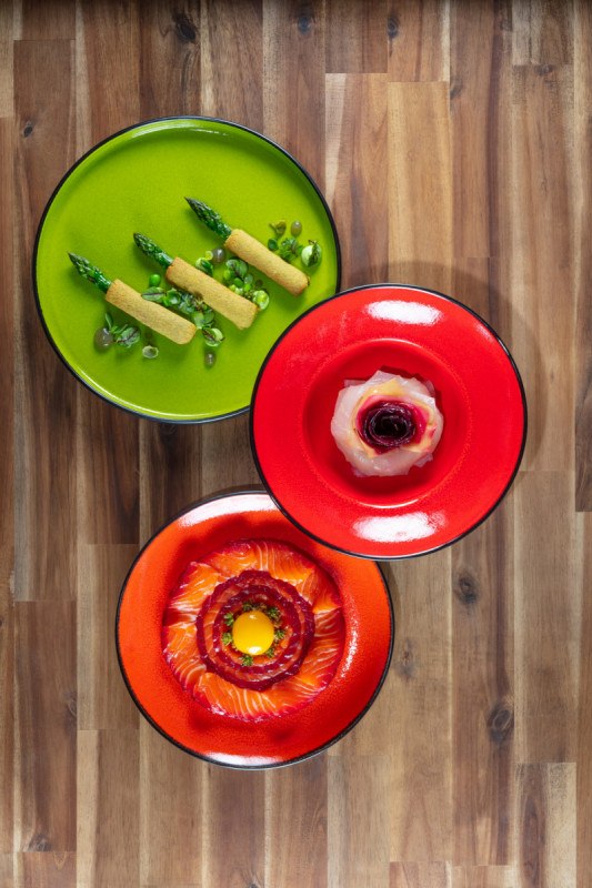 Assiette plate rond vert porcelaine vitrifiée Ø 26,7 cm Fire Rak