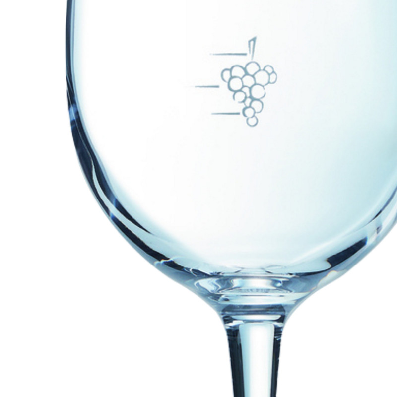 Verre à pied jaugé grappe verre cristallin 35 cl Cabernet Chef & Sommelier