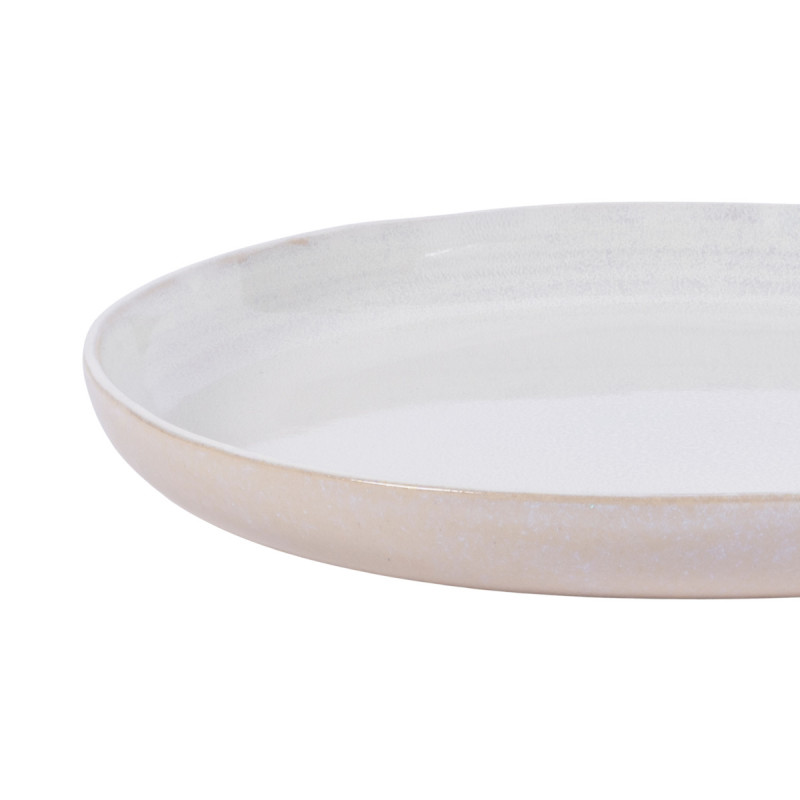 Assiette plate rond Beige rosé grès émaillé Ø 27 cm Pearl Pro.mundi
