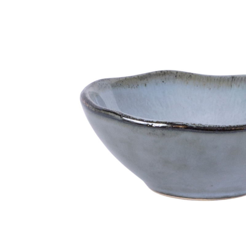 Coupelle organique rond bleu grès émaillé Ø 8,3 cm Sky Pro.mundi