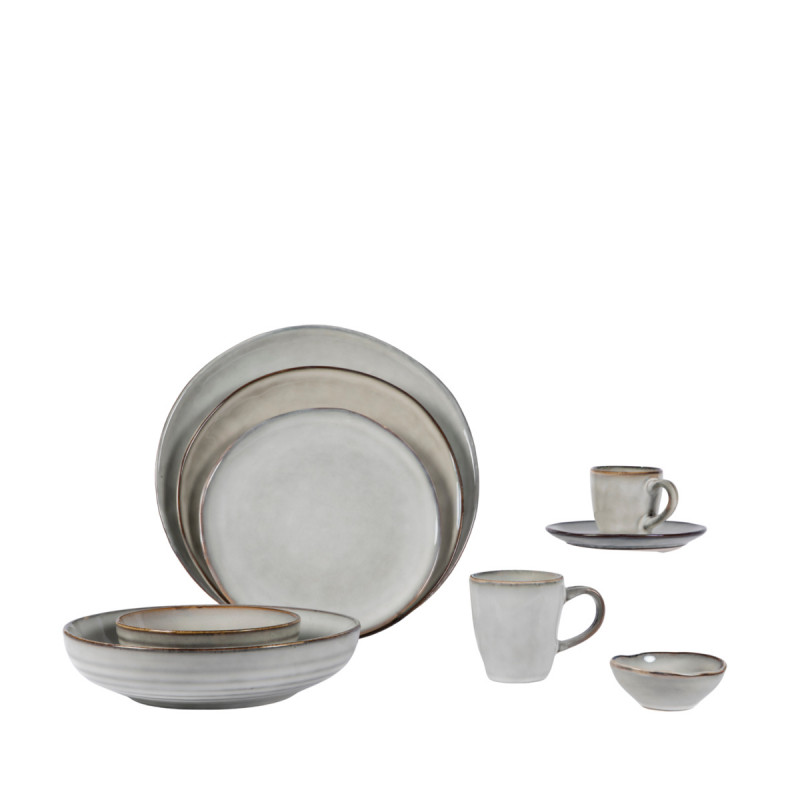 Tasse à thé gris grès émaillé 18 cl Ø 7,5 cm Sky Pro.mundi