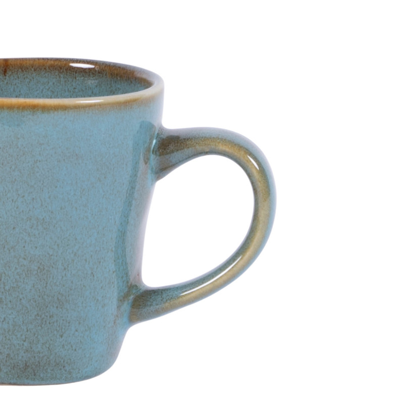 Tasse à thé vert grès émaillé 18 cl Ø 7,5 cm Sky Pro.mundi