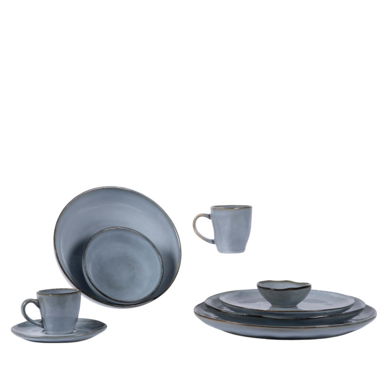 Tasse à thé bleu grès émaillé 18 cl Ø 7,5 cm Sky Pro.mundi