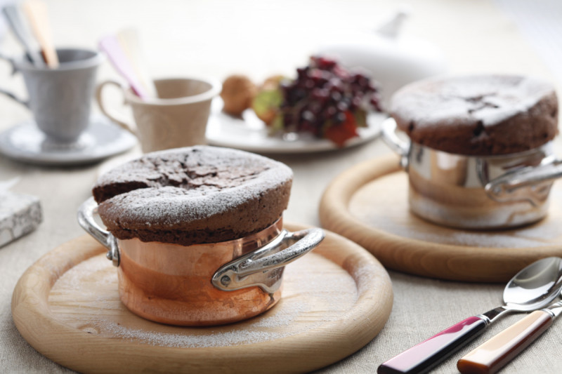 Cocotte avec couvercle cuivre inox Sans revêtement Avec couvercle Ø 9 cm 4,5 cm 0,3 L M'minis Mauviel