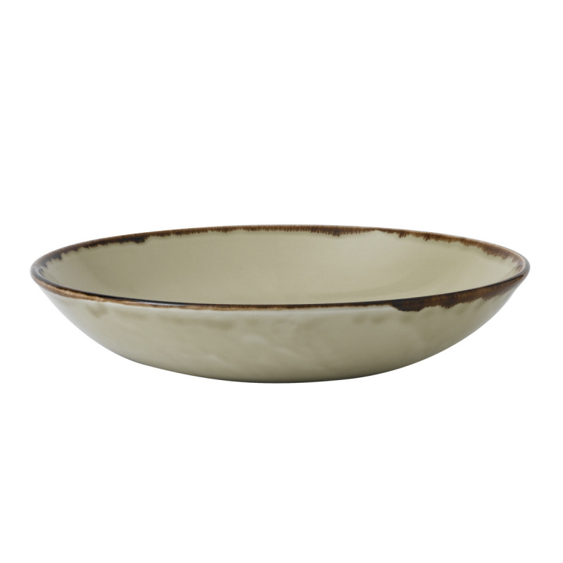 Assiette coupe creuse rond Linen porcelaine vitrifiée Ø 24,8 cm Harvest Dudson