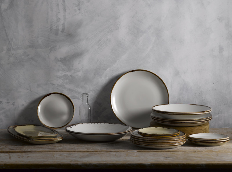 Assiette coupe plate rond Natural porcelaine vitrifiée Ø 16,5 cm Harvest Dudson