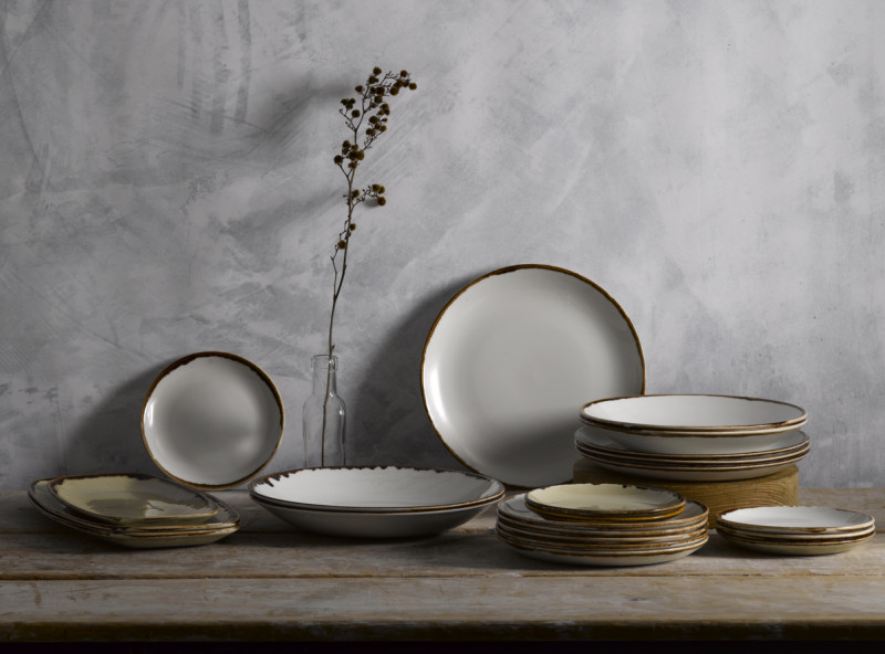 Assiette coupe plate rond Natural porcelaine vitrifiée Ø 21,7 cm Harvest Dudson
