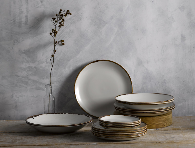 Assiette plate rond Natural porcelaine vitrifiée Ø 26,4 cm Harvest Dudson