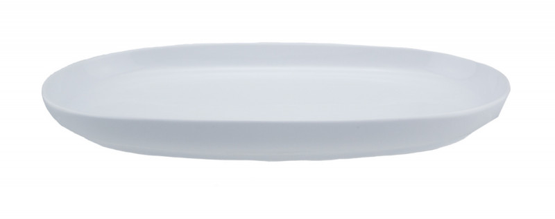 Assiette à burger rond blanc porcelaine 33,4x19,2 cm Essentials Collection