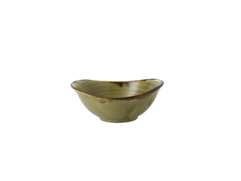 Bol à salade ovale vert porcelaine vitrifiée 17,4 cm Harvest Dudson