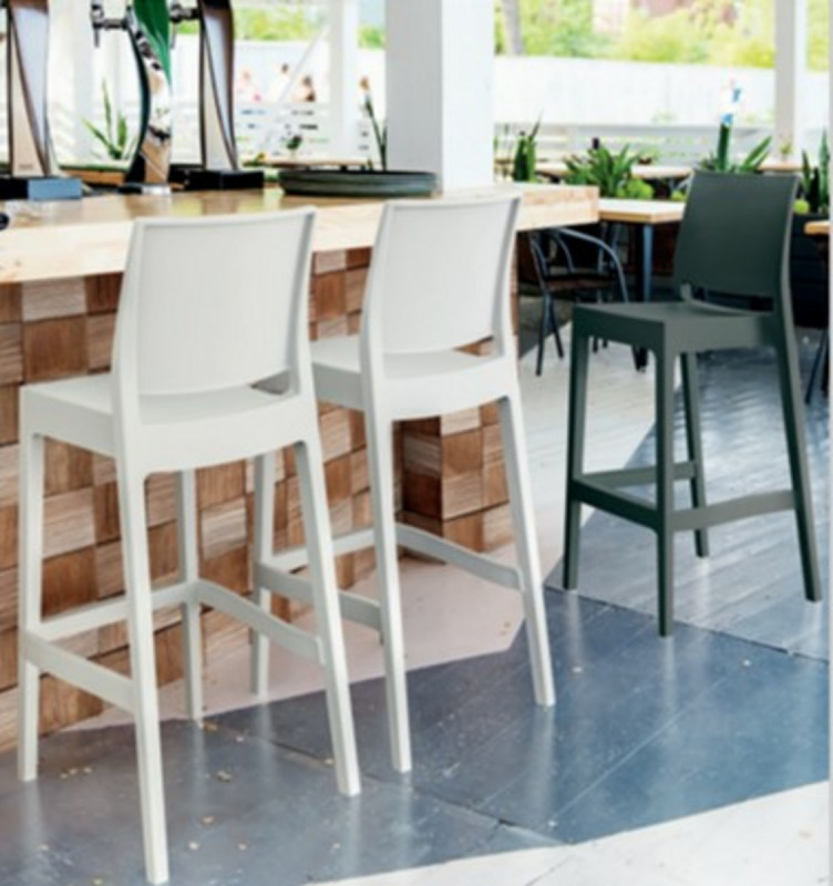 Tabouret de bar vert olive 108x44x51 cm Maya Flexmob