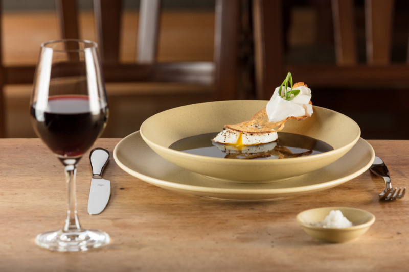 Assiette coupe creuse rond marron porcelaine vitrifiée Ø 9,2 cm Genesis Rak