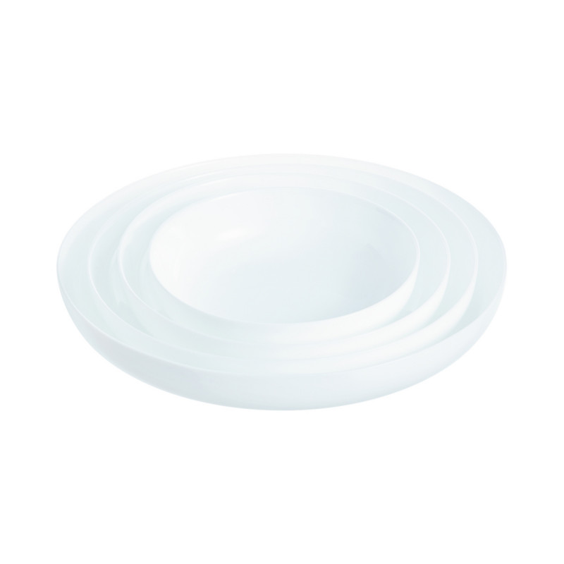 Assiette creuse rond blanc verre opal Ø 21 cm Evolutions Arcoroc