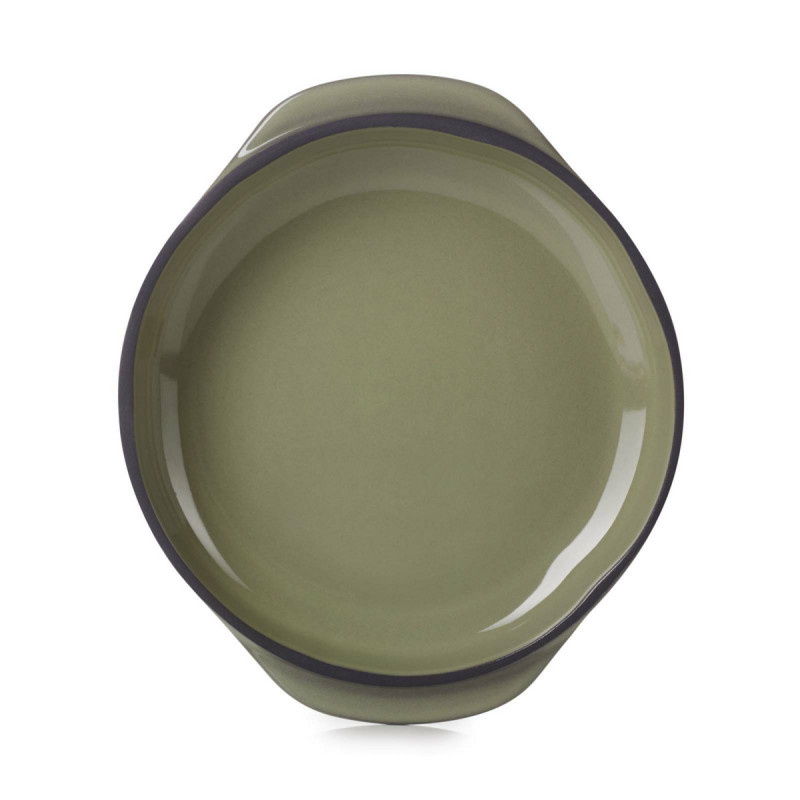 Cassolette rond vert porcelaine culinaire Ø 14 cm Caractère Revol