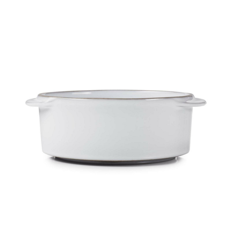 Cocotte sans couvercle rond blanc porcelaine culinaire Ø 12 cm Caractère Revol