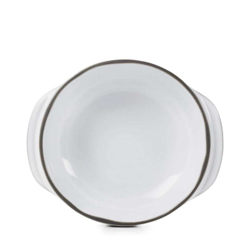 Cocotte sans couvercle rond blanc porcelaine culinaire Ø 12 cm Caractère Revol