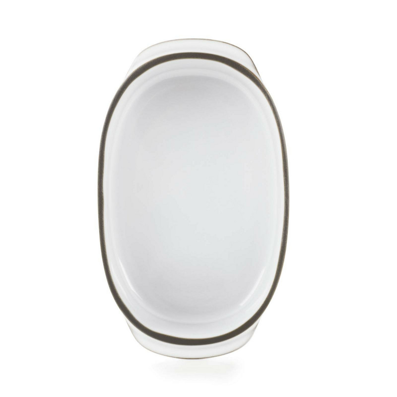 Plat ovale blanc porcelaine culinaire 16 cm Caractère Revol