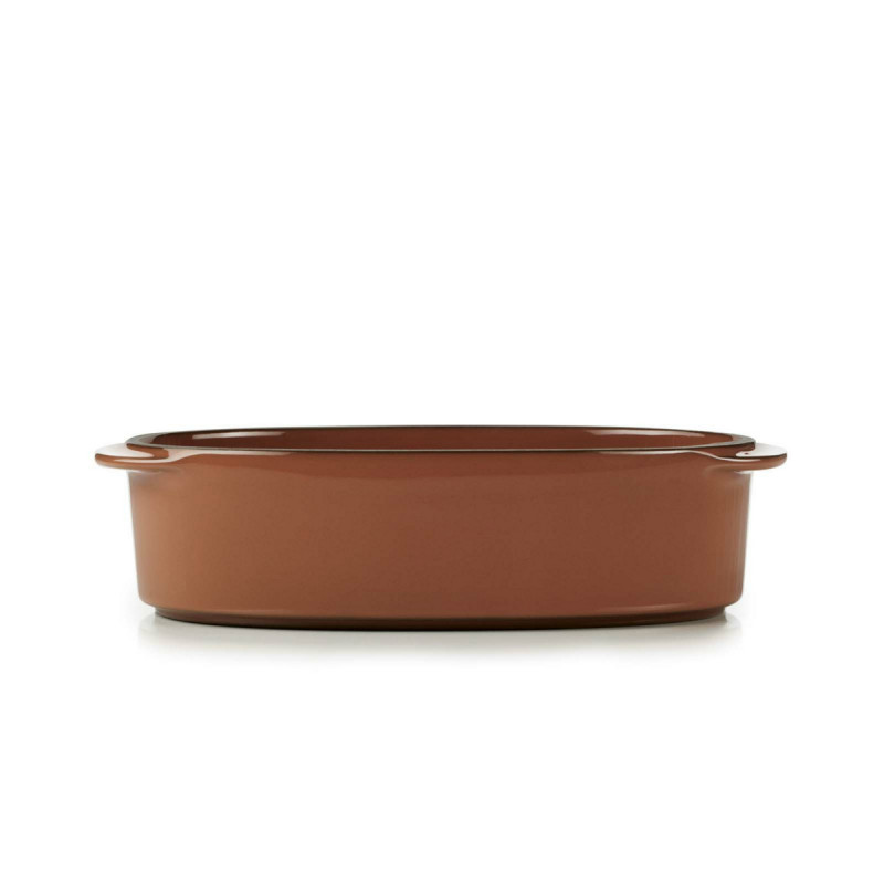 Plat ovale rouge porcelaine culinaire 16 cm Caractère Revol