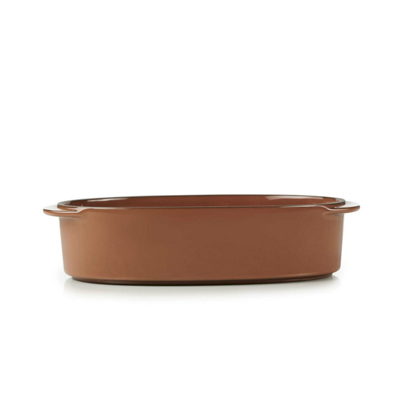 Plat ovale rouge porcelaine culinaire 19 cm Caractère Revol