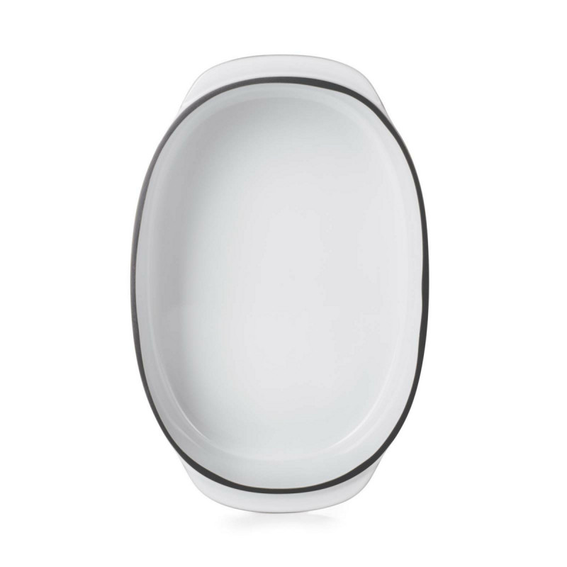 Plat ovale blanc porcelaine culinaire 26 cm Caractère Revol