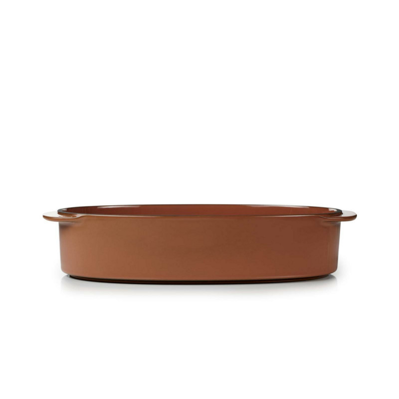 Plat ovale rouge porcelaine culinaire 26 cm Caractère Revol