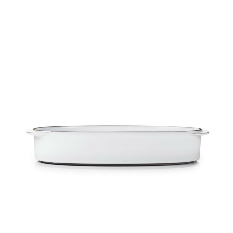 Plat ovale blanc porcelaine culinaire 34 cm Caractère Revol