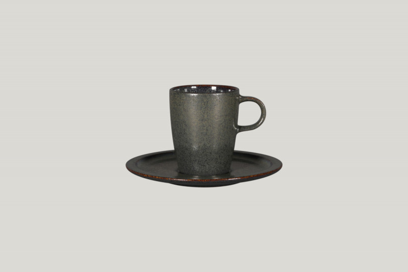 Tasse à thé noir porcelaine vitrifiée 20 cl Ø 7 cm Rakstone Ease Rak