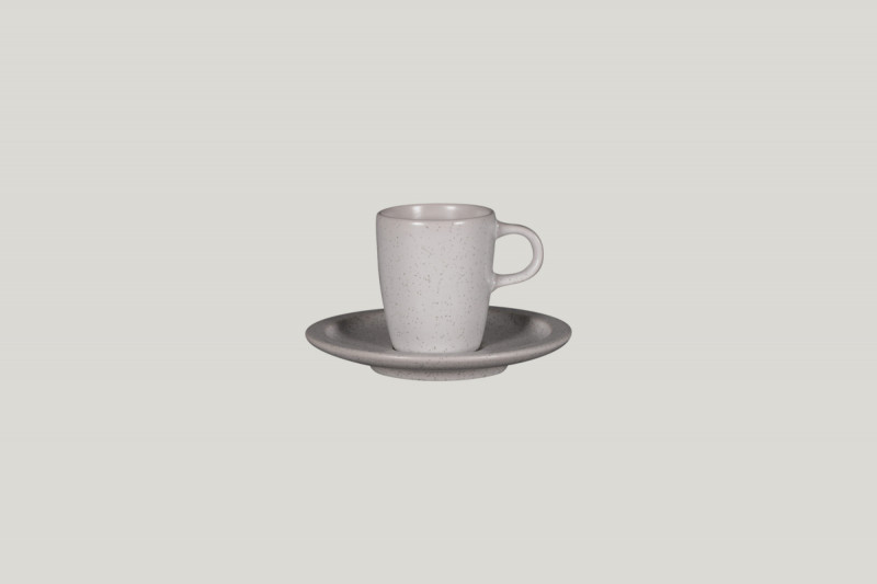 Sous tasse à espresso rond gris porcelaine vitrifiée Ø 13 cm Rakstone Ease Rak