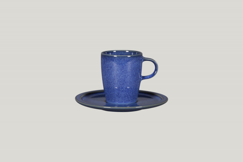 Tasse à thé bleu porcelaine vitrifiée 20 cl Ø 7 cm Rakstone Ease Rak