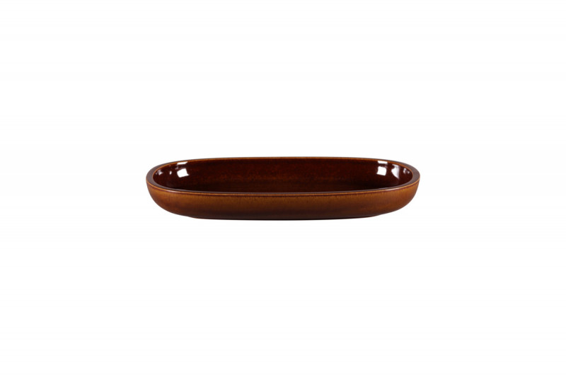 Plat ovale cuivre porcelaine vitrifiée 23 cm Rakstone Ease Rak