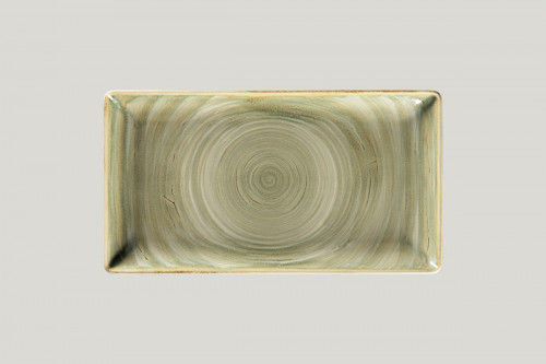 Assiette plate rectangulaire Emerald porcelaine vitrifiée 33,8x18,3 cm Rakstone Spot Rak