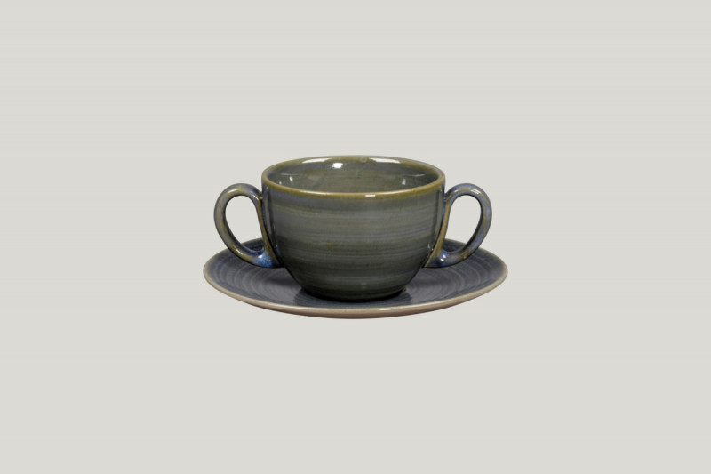 Sous tasse à thé déjeuner rond Jade porcelaine vitrifiée Ø 17 cm Rakstone Spot Rak