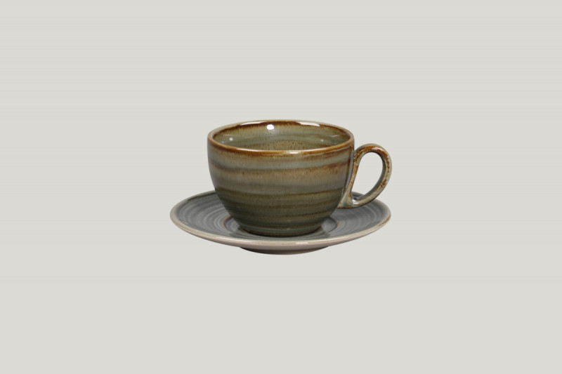 Sous tasse à thé déjeuner rond Peridot porcelaine vitrifiée Ø 15,5 cm Rakstone Spot Rak