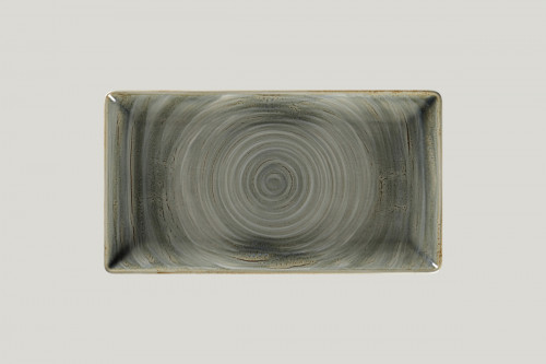 Assiette plate rectangulaire Peridot porcelaine vitrifiée 33,8x18,3 cm Rakstone Spot Rak