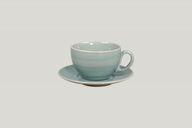 Sous tasse à thé déjeuner rond Saphire porcelaine vitrifiée Ø 15,5 cm Rakstone Spot Rak