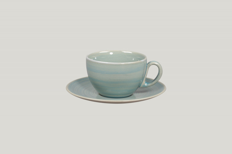 Sous tasse à thé déjeuner rond Saphire porcelaine vitrifiée Ø 17 cm Rakstone Spot Rak