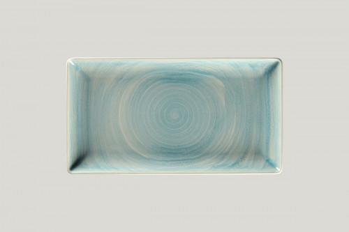 Assiette plate rectangulaire Saphire porcelaine vitrifiée 33,8x18,3 cm Rakstone Spot Rak